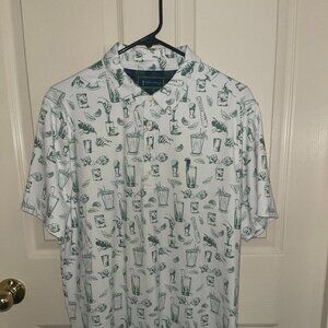 Murray Williams Mens Green Cocktail Themed Print Medium